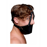 Kopfharness mit Ballknebel Schwarz Ø 5,1 cm