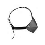 Kopfharness mit Ballknebel Schwarz Ø 5,1 cm
