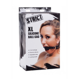 Ballknebel XL aus Silikon Schwarz Ø 5,1 cm