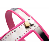 Keuschheitsgürtel für Damen aus Edelstahl verstellbar Pink 9,5 cm