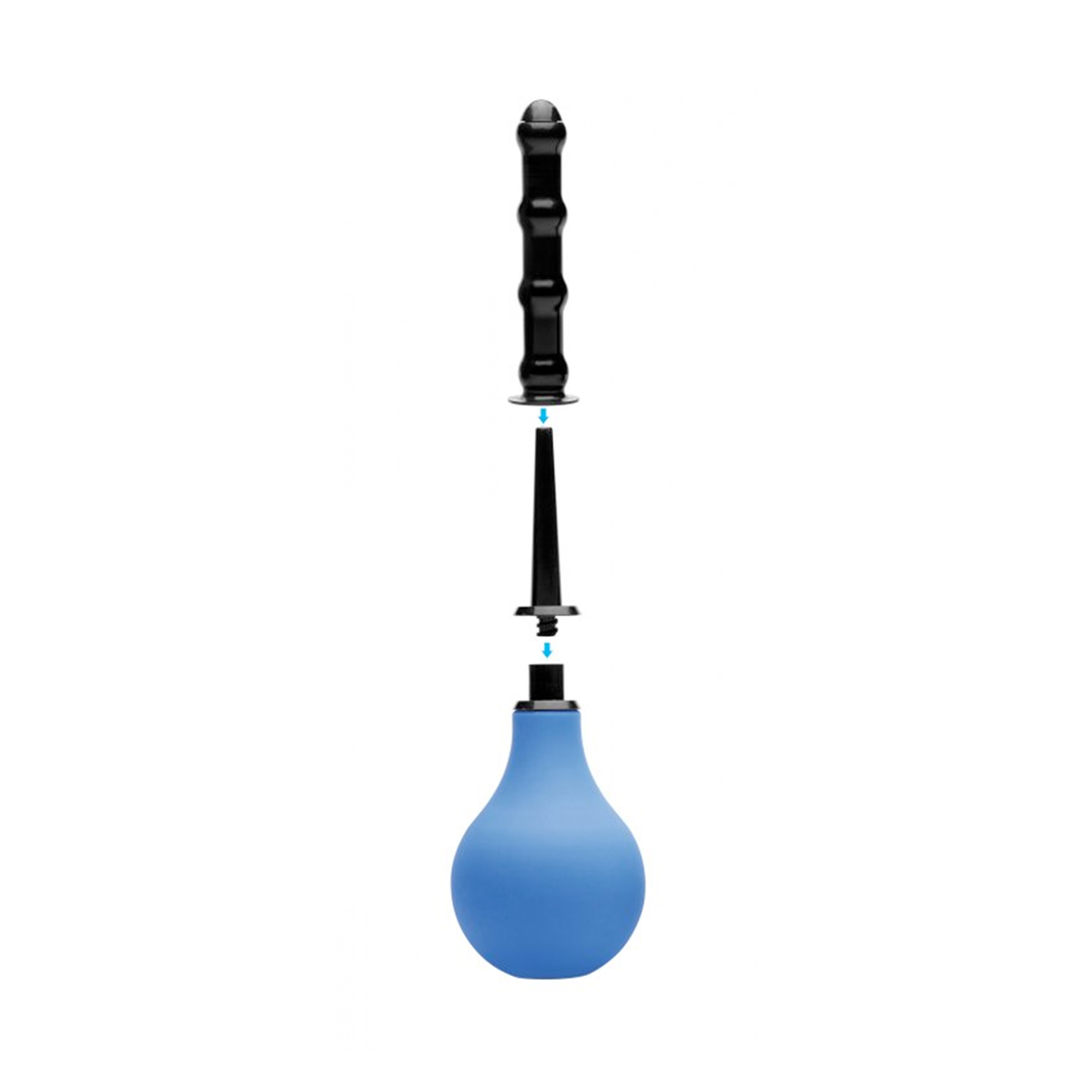 Analduschen-Set mit Einwegventil Blau