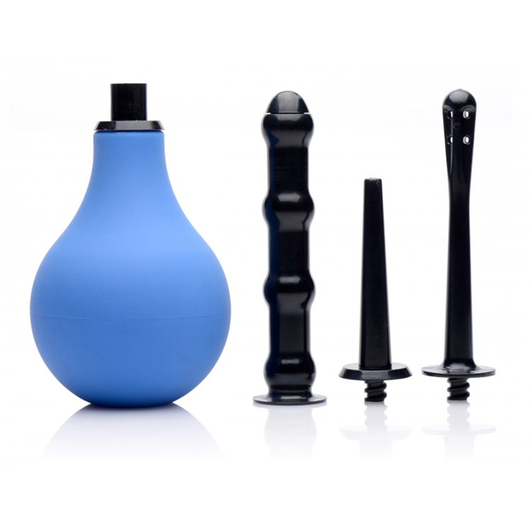 Analduschen-Set mit Einwegventil Blau