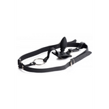 Herren-Harness mit Analplug aus Silikon Schwarz