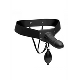 Strap-on Pumper hohl aufblasbar Schwarz 18,4 cm