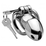 Peniskäfig Rikers aus Edelstahl abschließbar Silber 8,3 cm