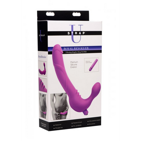 Strap-on Royal Rider ohne Gurt mit Vibration Violett 24,8 cm