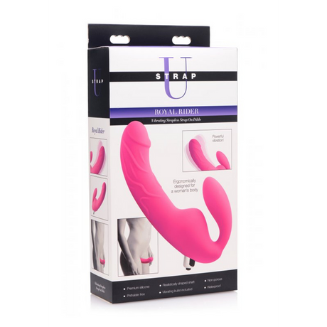 Strap-on Royal Rider ohne Gurt mit Vibration Violett 20,3 cm