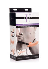 Strap-on Vibrierender Doppeldildo mit Harness Natur 16,5 x 3,8 cm – Ansicht 2