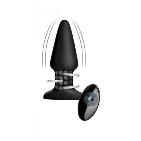 Analplug Modell R glatt Schwarz 14 cm