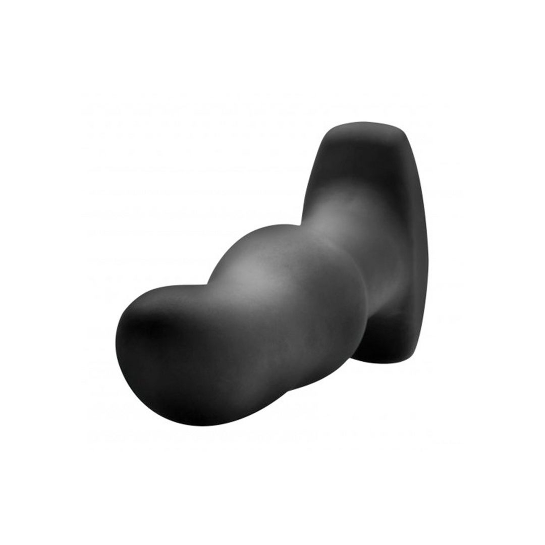 Analplug Modell M gebogen Schwarz 14,7 cm