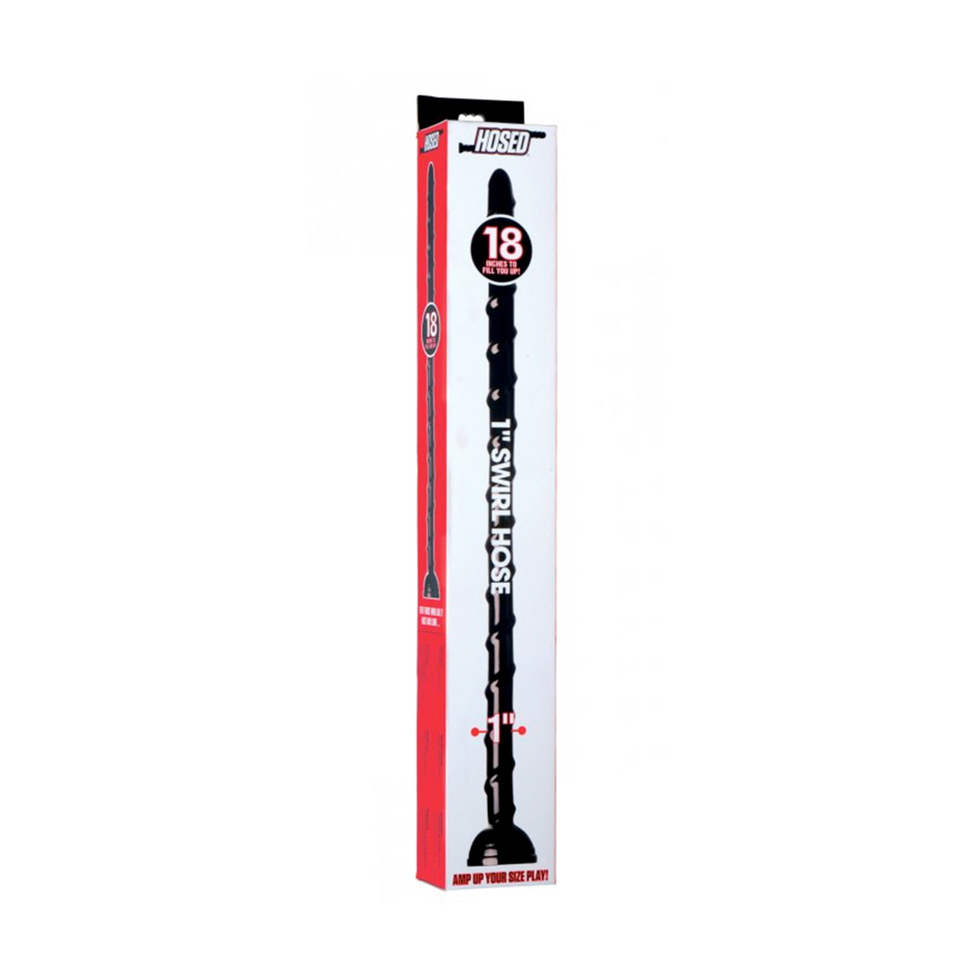 Dildo Schlange strukturiert Schwarz 48,3 cm