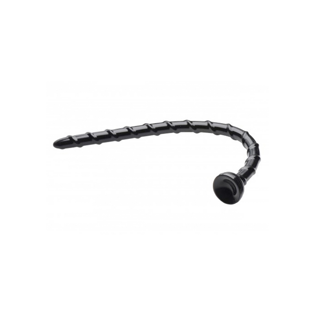 Dildo Schlange strukturiert Schwarz 48,3 cm