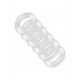 Hodenstretcher-Set Ring Master verstellbar Weiß 2,5 x Ø 2,5 cm