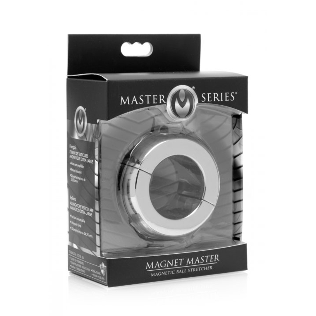 Hodenstretcher Magnet Master XL magnetisch Silber 15,8 cm