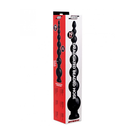 Dildo Spirale abgestuft Schwarz 47,5 cm