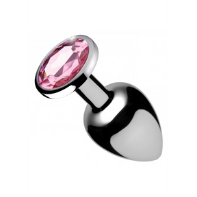 Analplug Booty Sparks mit Schmuckstein Metall Pink 7,6 cm – Ansicht 4