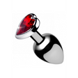 Analplug Booty Sparks mit rotem Herzstein Metall 7,6 cm
