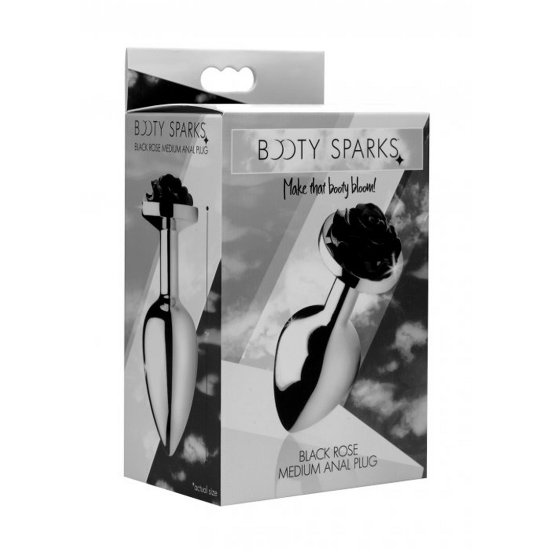 Analplug Rose Schwarz 7,6 cm