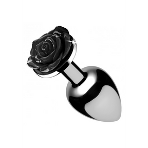 Analplug Rose Schwarz 7,6 cm – Ansicht 3