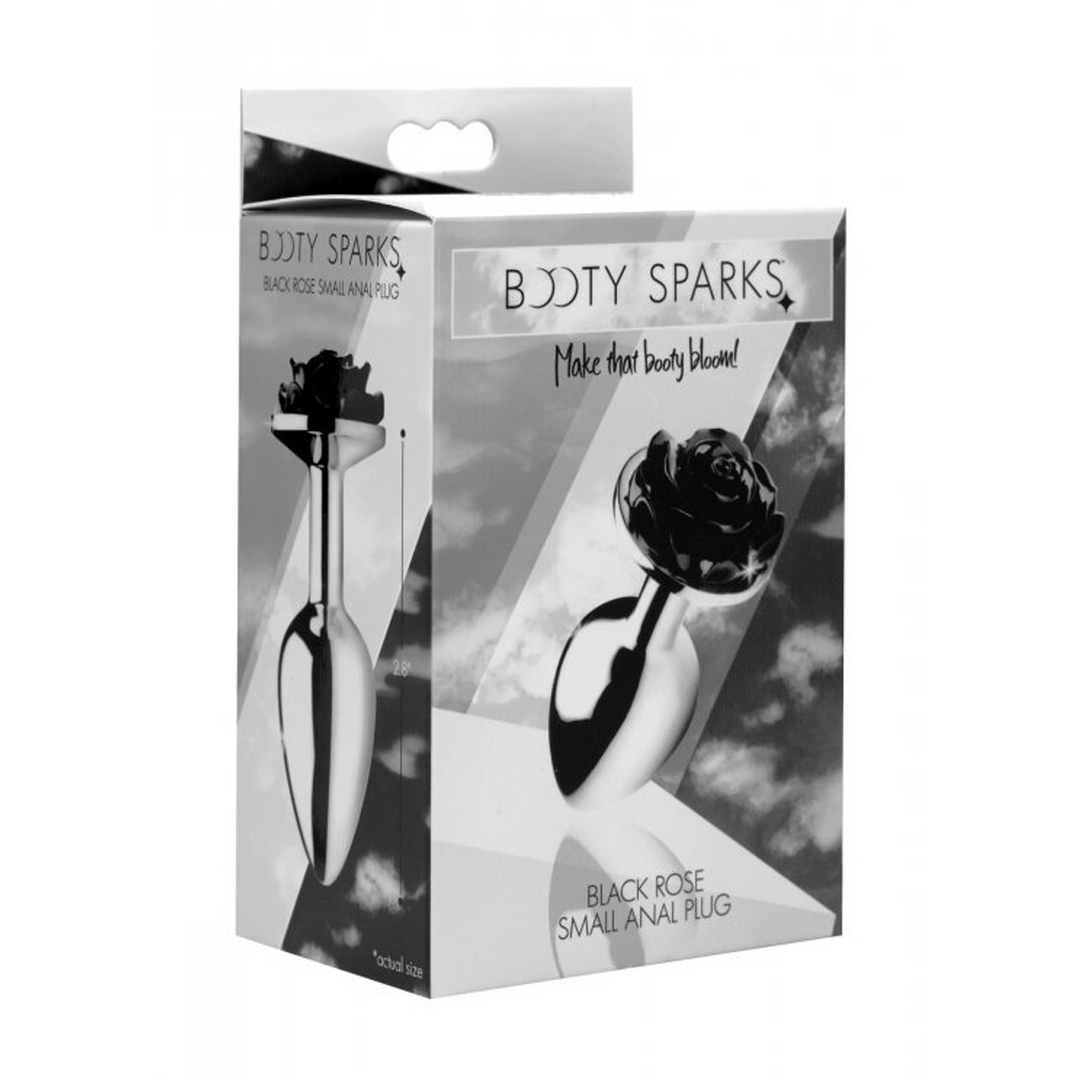 Analplug Rose Schwarz 7,6 cm