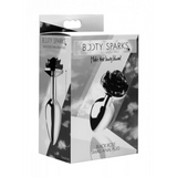 Analplug Rose Schwarz 7,6 cm