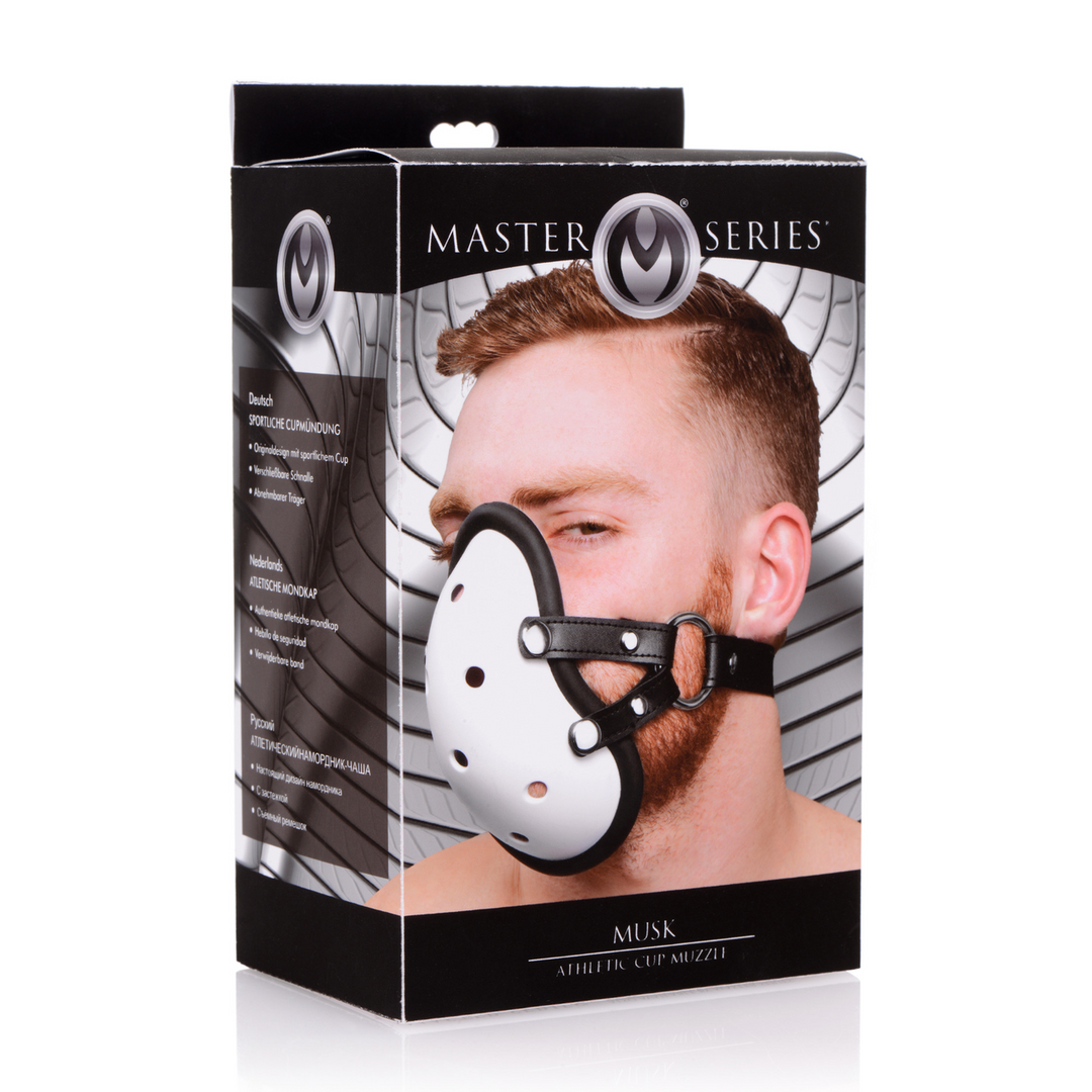 Knebel Athletic Cup mit abnehmbaren Riemen Weiß 16,5 cm