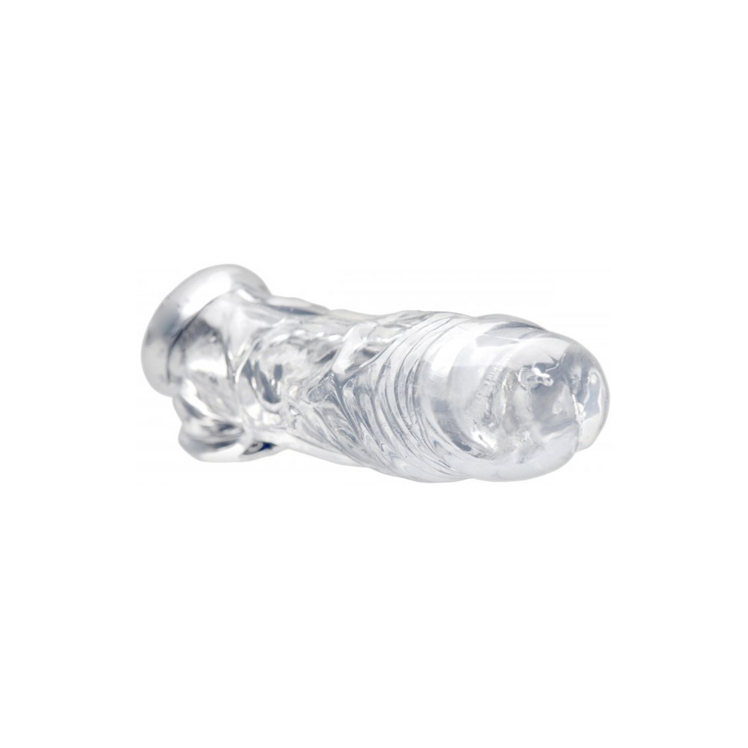 Penishülle realistisch mit Hodenstretcher Durchsichtig 21,6 x Ø 4,4 cm