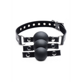 Ballknebel aus Silikon austauschbar Schwarz 61 cm