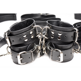 Bettfessel-Set aus Leder Schwarz