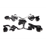 Bettfessel-Set aus Leder Schwarz