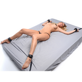 Bettfessel-Set aus Leder Schwarz