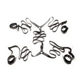 Bettfessel-Set aus Leder Schwarz