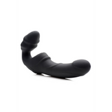 Strap-on Slim Rider ohne Gurt gerippt mit Vibration Schwarz 12,7 x Ø 3,8 cm