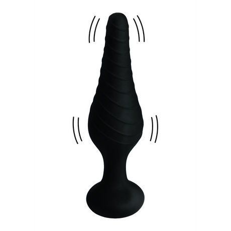 Analvibrator aus Silikon mit Fernbedienung Schwarz 12,1 x Ø 4 cm