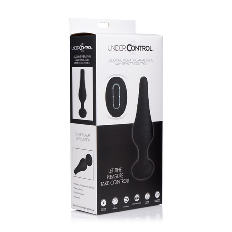 Analvibrator aus Silikon mit Fernbedienung Schwarz 12,1 x Ø 4 cm