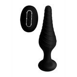 Analvibrator aus Silikon mit Fernbedienung Schwarz 12,1 x Ø 4 cm