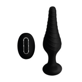 Analvibrator aus Silikon mit Fernbedienung Schwarz 12,1 x Ø 4 cm