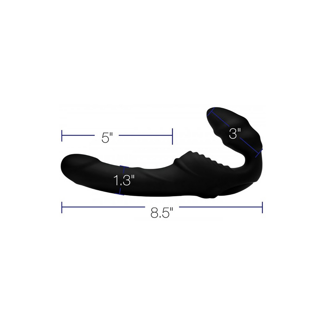 Strap-on Pro Rider ohne Gurt mit Vibration und Fernbedienung Schwarz 12,7 x Ø 3,8 cm