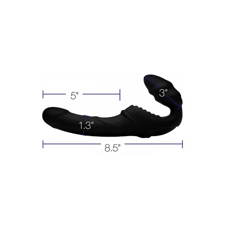 Strap-on Pro Rider ohne Gurt mit Vibration und Fernbedienung Schwarz 12,7 x Ø 3,8 cm