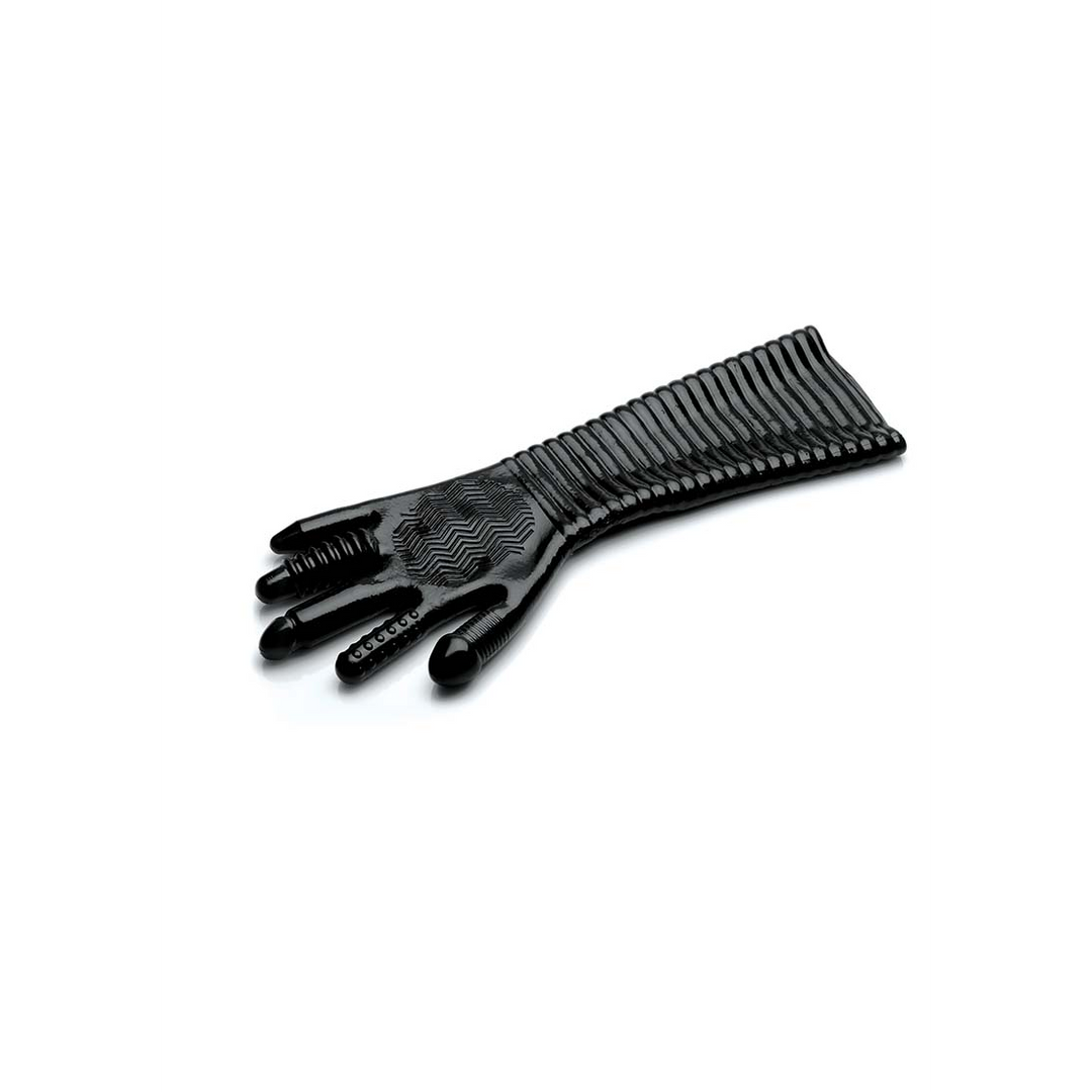 Fisting-Handschuh strukturiert Schwarz 40 cm