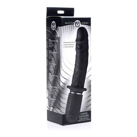 Realistischer Vibrator Power Pounder stoßend Schwarz 17,2 x Ø 4,7 cm
