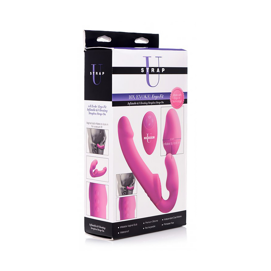 Strap-on Evoke Ergo Fit ohne Gurt mit Fernbedienung Violett 24,2 cm
