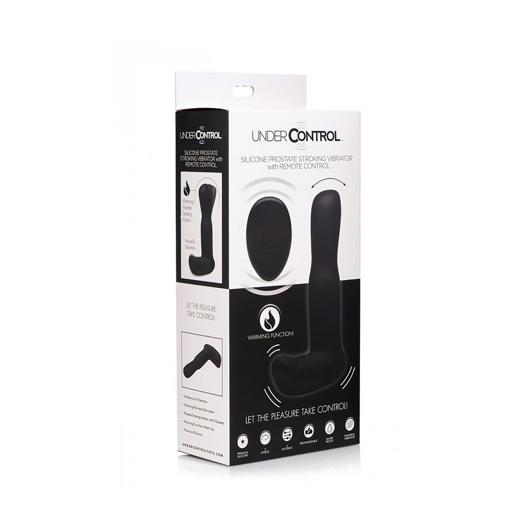 Prostata-Vibrator aus Silikon mit Fernbedienung Schwarz 15,3 cm