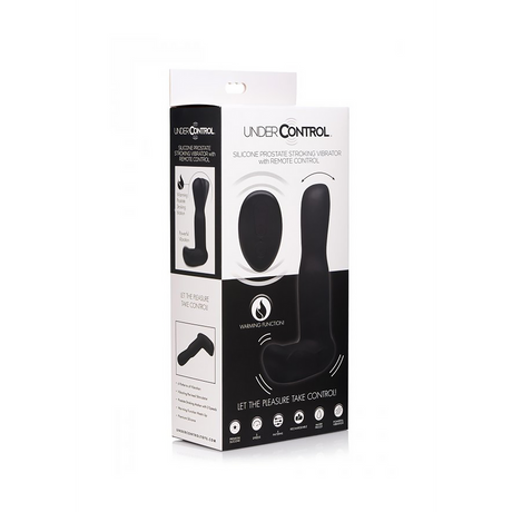 Prostata-Vibrator aus Silikon mit Fernbedienung Schwarz 15,3 cm