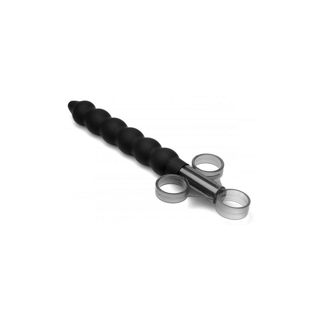 Gleitgel-Applikator mit Silikonperlen Schwarz 12,7 cm