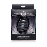Analplug Hive hohl gerippt Schwarz 8,3 x Ø 6,2 cm