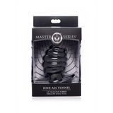 Analplug Hive hohl gerippt Schwarz 8,3 x Ø 6,2 cm