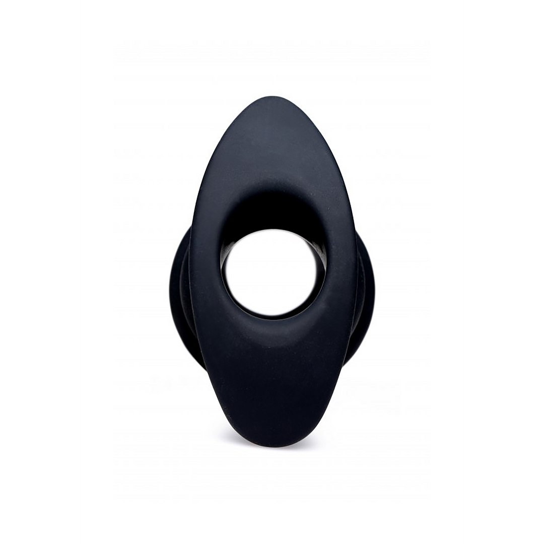 Analplug Hive hohl gerippt Schwarz 8,3 x Ø 6,2 cm