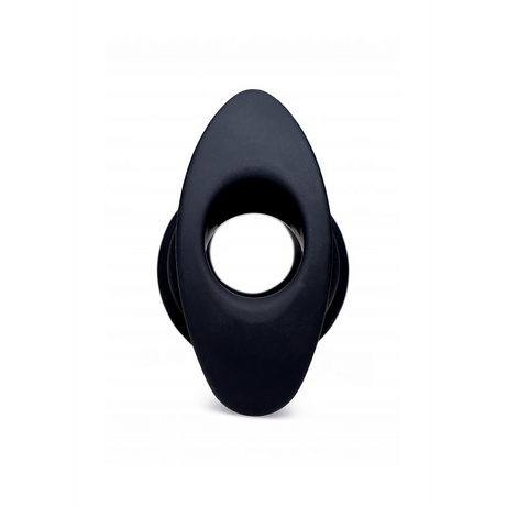 Analplug Hive hohl gerippt Schwarz 8,3 x Ø 6,2 cm