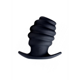 Analplug Hive hohl gerippt Schwarz 8,3 x Ø 6,2 cm